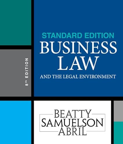 Stock image for Business Law and the Legal Environment, Standard Edition for sale by HPB-Red