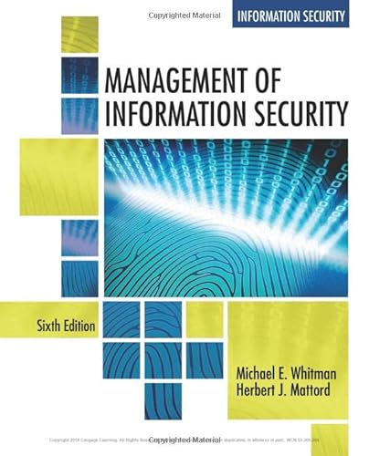 9781337405713: Management of Information Security (Mindtap Course List)