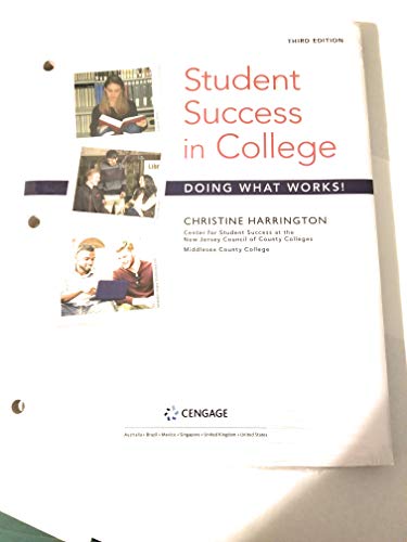 Beispielbild fr Student Success in College: Doing What Works! zum Verkauf von BooksRun