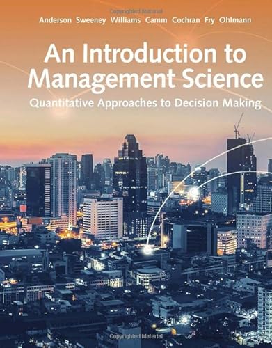 Beispielbild fr An Introduction to Management Science: Quantitative Approach zum Verkauf von BooksRun