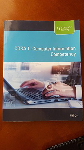Beispielbild fr COSA 1 -Computer Information Competency LBCC zum Verkauf von SecondSale