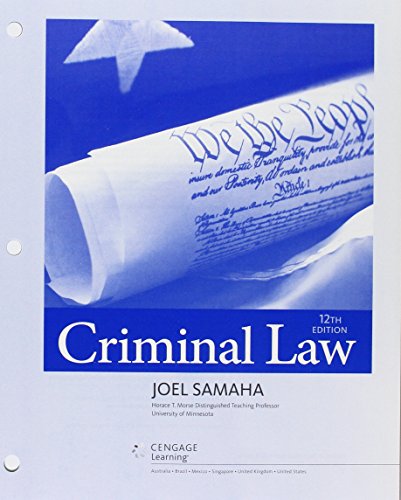 Stock image for Bundle: Criminal Law, Loose-leaf Version, 12th + MindTap Criminal Justice, 1 term (6 months) Printed Access Card + Fall 2017 Activation Printed Access Card for sale by Textbooks_Source
