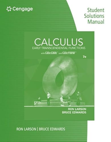 Stock image for Student Solutions Manual for Larson/Edwards' Calculus of a Single Variable: Early Transcendental Functions, 2nd for sale by Books Unplugged