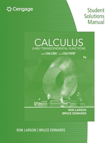 9781337552561: Student Solutions Manual for Larson/Edwards' Calculus of a Single Variable: Early Transcendental Functions, 2nd