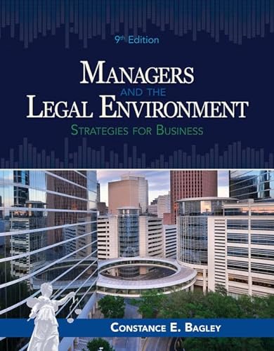 Stock image for Managers and the Legal Environment: Strategies for Business for sale by Greenway