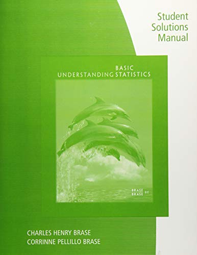 Beispielbild fr Student Solutions Manual for Brase/Brase's Understanding Basic Statistics, 8th zum Verkauf von BooksRun