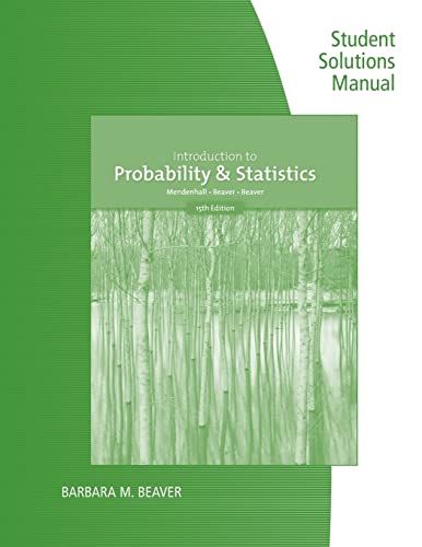 Stock image for Student Solutions Manual for Mendenhal Beaver's Introduction to Probability and Statistics for sale by BooXX in Stock