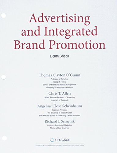 Imagen de archivo de Bundle: Advertising and Integrated Brand Promotion, Loose-leaf Version, 8th + MindTap Marketing, 1 a la venta por Wrigley Books