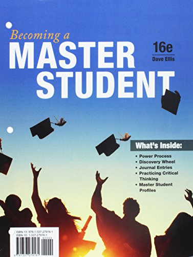 Imagen de archivo de Becoming a Master Student + Mindtap College Success, 1 Term - 6 Months Access Card a la venta por Revaluation Books