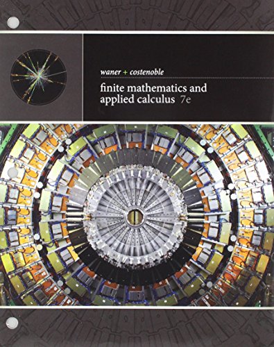 Stock image for Finite Mathematics and Applied Calculus, Version, 7th , Single- [Product ] Waner, Stefan and Costenoble, Steven for sale by College Campus