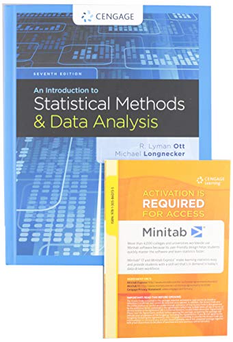 Imagen de archivo de Bundle: An Introduction to Statistical Methods and Data Analysis, 7th + MiniTab, 2 terms (12 months) Printed Access Card, 13th a la venta por HPB-Red