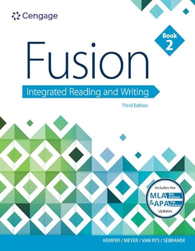 Imagen de archivo de Bundle: Fusion: Integrated Reading and Writing, Book 2, 3rd + MindTap Developmental English, 1 term (6 months) Printed Access Card a la venta por Palexbooks