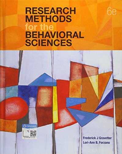Beispielbild fr Research Methods for the Behavioral Sciences zum Verkauf von BooksRun