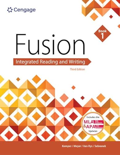 Imagen de archivo de Fusion: Integrated Reading Writing, Book 1 (w/ MLA9E Updates) a la venta por BombBooks