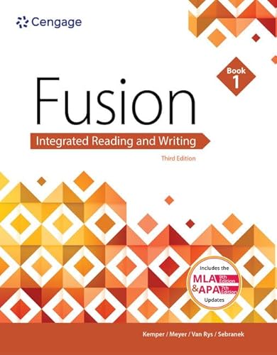 Stock image for Fusion: Integrated Reading Writing, Book 1 (w/ MLA9E Updates) for sale by BombBooks