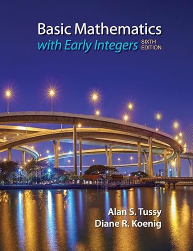 Stock image for Basic Mathematics for College Students with Early Integers for sale by Book Deals