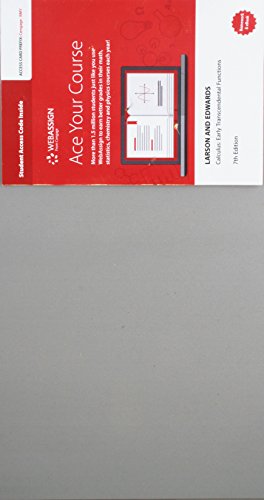 WebAssign Printed Access Card for Larson Edwards  Calculus  Early Transcendental Functions  Multi Term