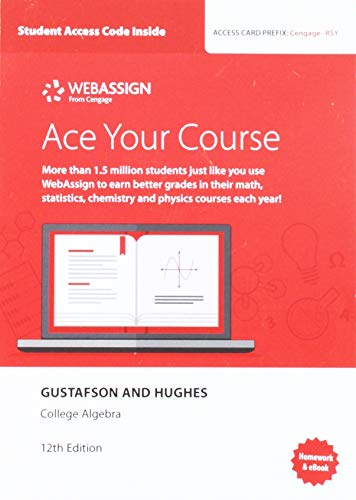 Stock image for WebAssign Printed Access Card for Gustafson/Hughes' College Algebra, Single-Term for sale by SecondSale