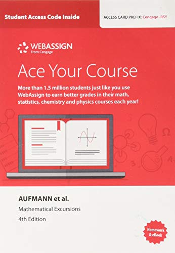 Imagen de archivo de WebAssign Printed Access Card for Aufmann/Lockwood/Nation/Clegg's Mathematical Excursions, 4th Edition, Single-Term a la venta por Textbooks_Source