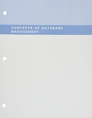Beispielbild fr Concepts of Database Management, Loose-Leaf Version zum Verkauf von Buchpark