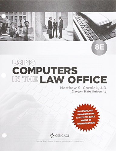 Beispielbild fr Using Computers in the Law Office, Loose-leaf Version zum Verkauf von BooksRun