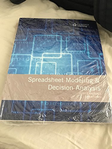 Imagen de archivo de Spreadsheet Modeling & Decision Analysis Custom Edition 8E a la venta por Better World Books