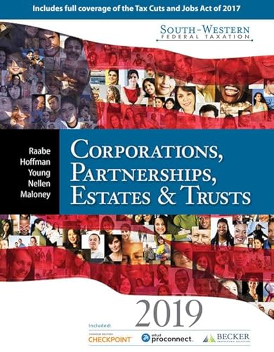 Stock image for South-Western Federal Taxation 2019: Corporations, Partnerships, Estates and Trusts (with Intuit ProConnect Tax Online 2017& RIA Checkpoint, 1 term (6 months) Printed Access Card) for sale by HPB-Red