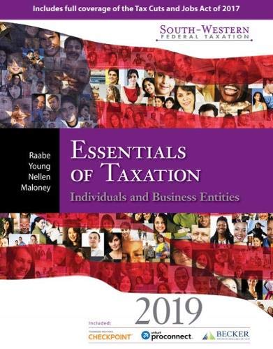Imagen de archivo de South-Western Federal Taxation 2019: Essentials of Taxation: Individuals and Business Entities (with Intuit ProConnect Tax Online 2017 + RIA CheckPoint 1 term (6 months) Printed Access Card) a la venta por Gulf Coast Books