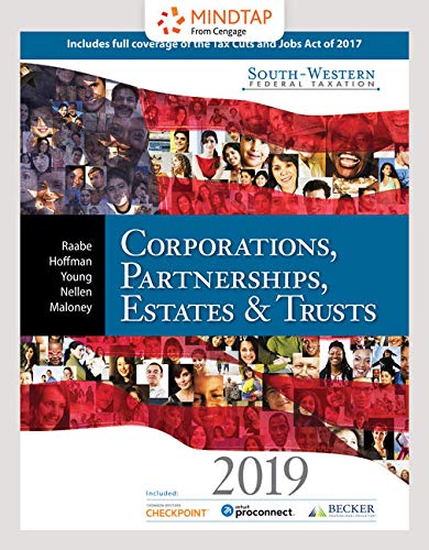 Imagen de archivo de CengageNOWv2, 1 term Printed Access Card for Raabe/Hoffman/Young/Nellen/Maloney 's South-Western Federal Taxation 2019: Corporations, Partnerships, Estates and Trusts, 42nd a la venta por Bulrushed Books