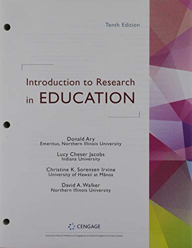 Beispielbild fr Introduction to Research in Education + Mindtap Education, 1 Term 6 Months Access Card zum Verkauf von Revaluation Books