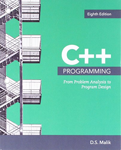 Stock image for C Programming From Problem Analysis to Program Design, Version, 8th Computer Science, () Malik, D. S. for sale by College Campus