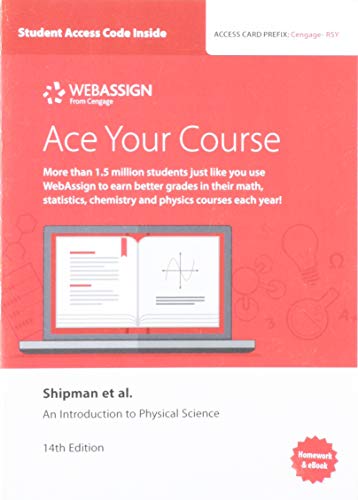 Stock image for WebAssign for Shipman/Wilson/Higgins/Torres' An Introduction to Physical Science, Single-Term Printed Access Card for sale by Textbooks_Source