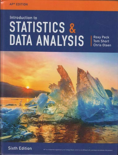 Stock image for Introduction To Statistics And Data Analysis, Sixth Edition, Ap Edition, Student Textbook, C. 2020 ; 9781337794428 ; 1337794422 for sale by APlus Textbooks