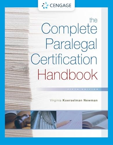 Beispielbild fr The Complete Paralegal Certification Handbook zum Verkauf von Blackwell's
