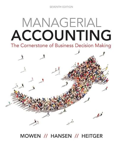 Beispielbild fr Bundle: Managerial Accounting: The Cornerstone of Business Decision Making, Loose-Leaf Version, 7th + Squarecap, 1 Term (6 Months) Printed Access Card for Lecture Tools, 1st zum Verkauf von Palexbooks