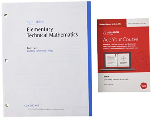 Stock image for Bundle: Elementary Technical Mathematics, Loose-leaf Version, 12th + WebAssign Printed Access Card, Single-Term for sale by Textbooks_Source