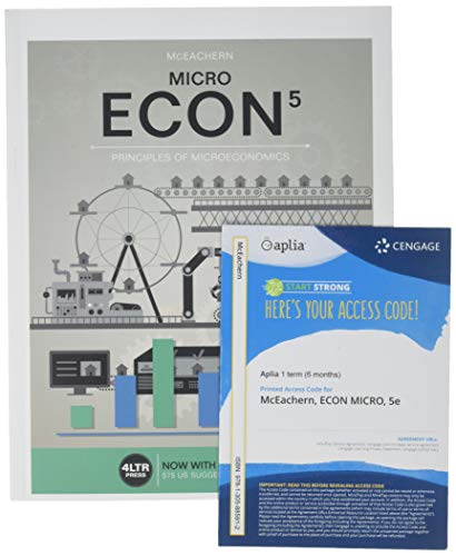 Stock image for Bundle: ECON MICRO, 5th + Online, 1 term (6 months) Printed Access Card + Aplia 1 Term Printed Access Card + Turning Tech $10 Coupon for sale by BookHolders