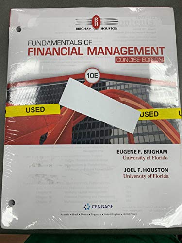 Imagen de archivo de Fundamentals of Financial Management: Concise, Loose-leaf Version 10 Editon a la venta por A Team Books