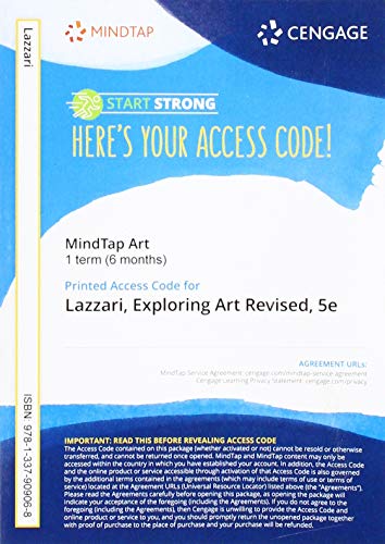 Stock image for MindTap for Lazzari/Schlesier's Exploring Art: A Global, Thematic Approach, Revised, 1 term Printed Access Card for sale by Campus Bookstore