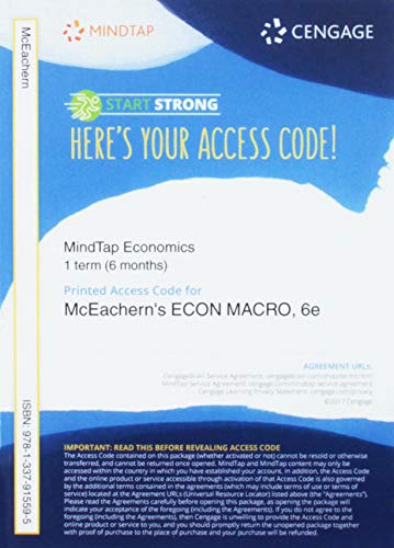 9781337915595: MindTap Economics, 1 Term (6 Months) Printed Access Card for Mceachern's ECON MACRO, 6th