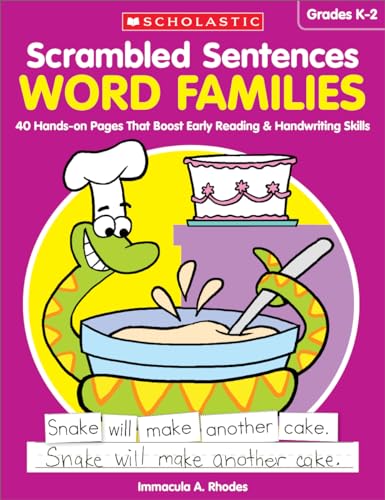 9781338113020: SCRAMBLED SENTENCES WORD FAMIL: 40 Hands-On Pages That Boost Early Reading & Handwriting Skills
