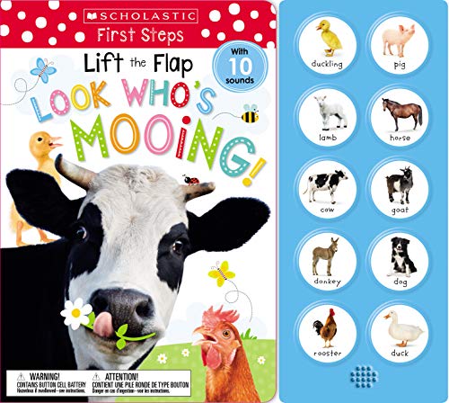 Imagen de archivo de Look Who's Mooing! Lift the Flap: Scholastic Early Learners (Sound Book) a la venta por Orion Tech