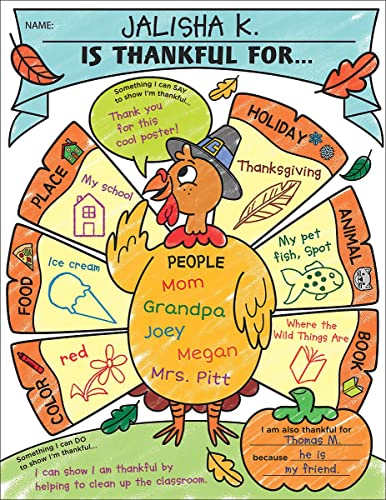 Stock image for Personal Poster Set: I Am Thankful! (K-2): Write-and-Read Learning Posters Ready for Kids to Display With Pride! for sale by GF Books, Inc.