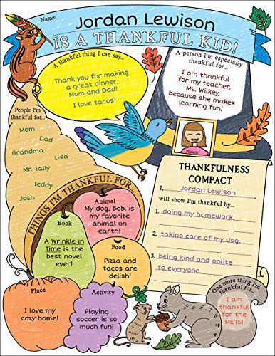 Imagen de archivo de Personal Poster Set: I?m a Thankful Kid! (3-6): Write-and-Read Learning Posters Ready for Kids to Display With Pride! a la venta por GF Books, Inc.