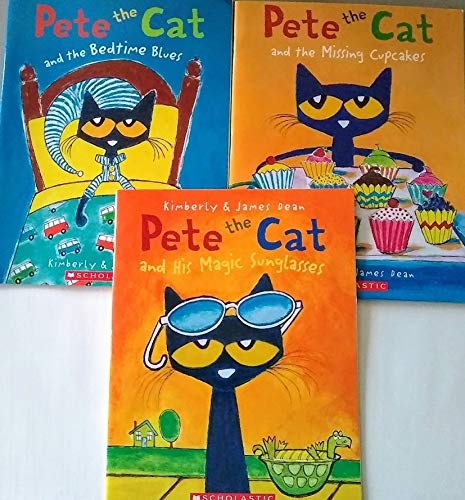 Imagen de archivo de Pete The Cat 3 Book Set: Magic Sunglasses, Bedtimes Blues and Missing Cupcakes a la venta por GF Books, Inc.