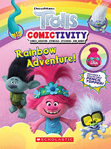 9781338725254: Trolls: Comictivity: Rainbow Adventure!: Includes a Collectible Pencil Topper!: 1