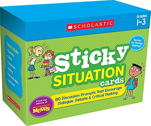 Stock image for Scholastic News Sticky Situation Cards: Grades 1-3: 180 Discussion Prompts That Encourage Dialogue, Debate & Critical Thinking Scholastic Teaching Resources for sale by Lakeside Books