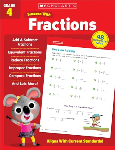 Stock image for Scholastic Success With Fractions Grade 4 Workbook for sale by Blackwell's