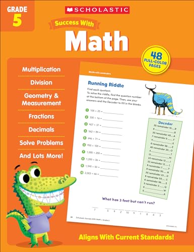 Imagen de archivo de Scholastic Success with Math Grade 5 Workbook a la venta por ZBK Books