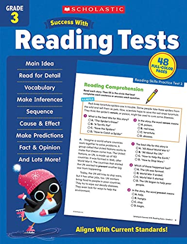 Beispielbild fr Scholastic Success with Reading Tests Grade 3 Workbook zum Verkauf von SecondSale
